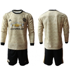 Manchester United Blank Away Long Sleeves Soccer Club Jersey