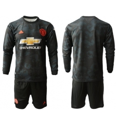 Manchester United Blank Third Long Sleeves Soccer Club Jersey