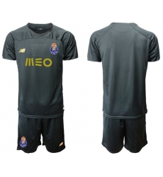 Oporto Blank Black Goalkeeper Soccer Club Jersey