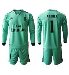 Real Madrid #1 Areola Third Long Sleeves Soccer Club Jersey