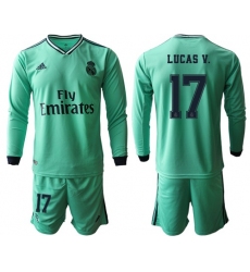 Real Madrid #17 Lucas V. Third Long Sleeves Soccer Club Jersey