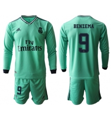 Real Madrid #9 Benzema Third Long Sleeves Soccer Club Jersey