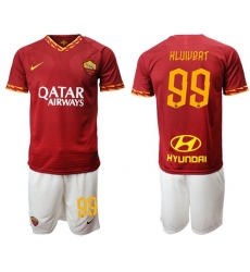 Roma #99 Kluivert Red Home Soccer Club Jersey