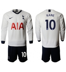 Tottenham Hotspur #10 Kane Home Long Sleeves Soccer Club Jersey