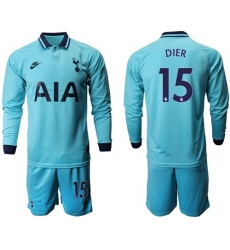 Tottenham Hotspur #15 Dier Third Long Sleeves Soccer Club Jersey