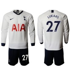 Tottenham Hotspur #27 Lukaks Home Long Sleeves Soccer Club Jersey