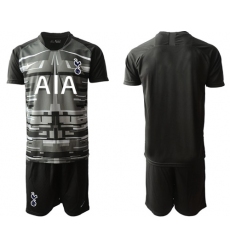 Tottenham Hotspur Blank Black Goalkeeper Soccer Club Jersey