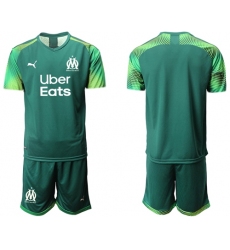 Marseille Blank Army Green Goalkeeper Soccer Club Jersey