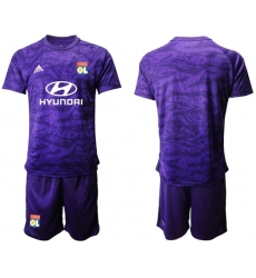 Lyon Blank Purple Goalkeeper Soccer Club Jersey