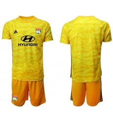 Lyon Blank Yellow Goalkeeper Soccer Club Jersey