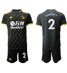 Wolves #2 Doherty Away Soccer Club Jersey
