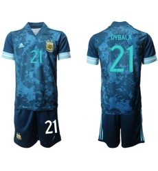 Argentina #21 Dybala Away Soccer Country Jersey