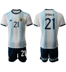 Argentina #21 Dybala Home Soccer Country Jersey