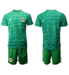 Argentina Blank Green Goalkeeper Soccer Country Jersey