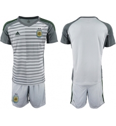 Argentina Blank Grey Goalkeeper Soccer Country Jersey