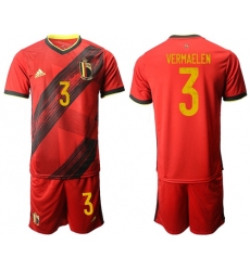 Belgium #3 Vermaelen Red Home Soccer Country Jersey