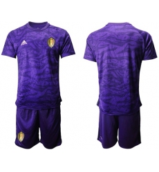 Belgium Blank Purple Goalkeeper Soccer Country Jersey