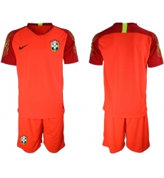 Brazil Blank Red Goalkeeper Soccer Country Jersey1