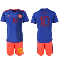 Colombia #10 James Away Soccer Country Jersey