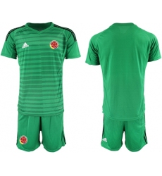 Colombia Blank Army Green Goalkeeper Soccer Country Jersey