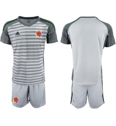 Colombia Blank Grey Goalkeeper Soccer Country Jersey