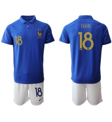 France #18 Fekir 100th Anniversary Edition Soccer Country Jersey