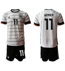 Germany #11 Werner White Home Soccer Country Jersey