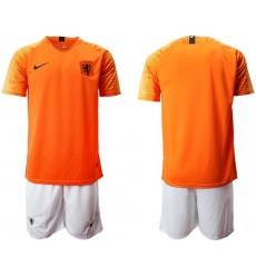 Holland Blank Home Soccer Country Jersey
