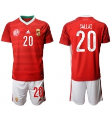 Hungary #20 Sallai Home Soccer Country Jersey