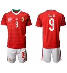 Hungary #9 Szalai Home Soccer Country Jersey