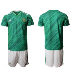 Northern Ireland Blank Green Home Soccer Country Jersey