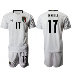 Italy #17 Immobile Away Soccer Country Jersey