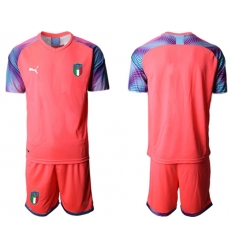 Italy Blank Pink Goalkeeper Soccer Country Jersey