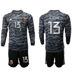 Mexico #13 G.Ochoa Black Long Sleeves Goalkeeper Soccer Country Jersey