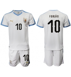 Uruguay #10 Forlan Away Soccer Country Jersey