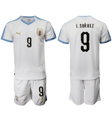 Uruguay #9 L.Suarez Away Soccer Country Jersey