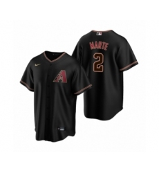 Men's Arizona Diamondbacks #2 Starling Marte Nike Black Replica Alternate Jersey