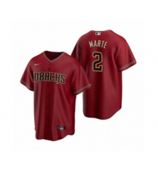 Men's Arizona Diamondbacks #2 Starling Marte Nike Red 2020 Replica Alternate Jersey