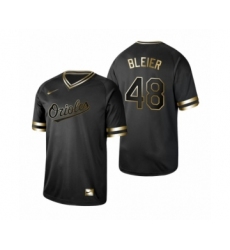Men's Baltimore Orioles 2019 Golden Edition #48 Richard Bleier Black Jersey