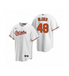 Men's Baltimore Orioles #48 Richard Bleier Nike White 2020 Replica Home Jersey