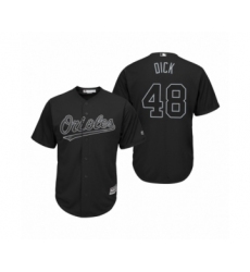 Women's Baltimore Orioles #48 Richard Bleier Dick Black 2019 Players Weekend Replica Jersey