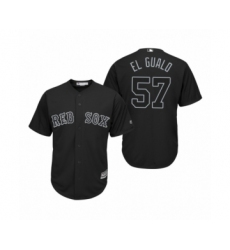 Men's Boston Red Sox #57 Eduardo Rodriguez El Gualo Black 2019 Players Weekend Replica Jersey