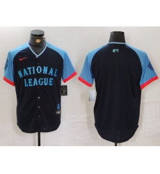 Men's National League Blank Navy 2024 All Star Limited Stitched Baseball Jersey