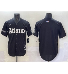 Men's Atlanta Braves Blank Black Gothic South x Outkast Edition Vapor Limited Stitched Baseball Jersey