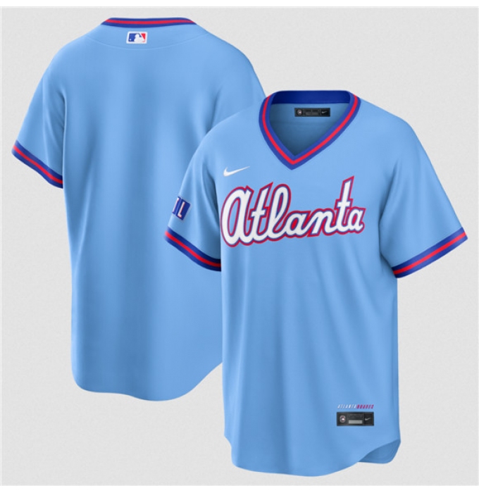 Men's Atlanta Braves Blank Powder Blue 2026 City Connect Stadium Stitched Baseball Jersey
