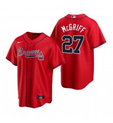 Men's Nike Atlanta Braves #27 Fred McGriff Red Alternate Stitched Baseball Jersey