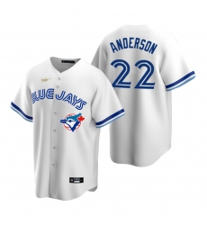 Men's Nike Toronto Blue Jays #22 Chase Anderson White Cooperstown Collection Home Stitched Baseball Jersey