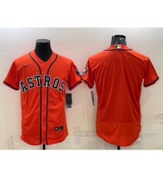 Men's Houston Astros Blank Orange Stitched MLB Flex Base Nike Jersey