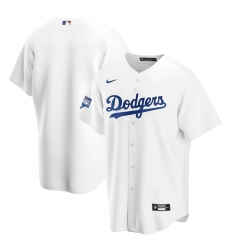 Men's Los Angeles Dodgers Blank Nike White 2020 World Series Champions Home Patch Replica Team Jersey