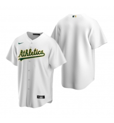 Men's Nike Oakland Athletics Blank White Home Stitched Baseball Jersey